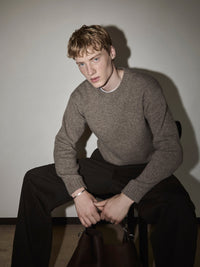 YAK BLEND SWEATERDARK TAUPE