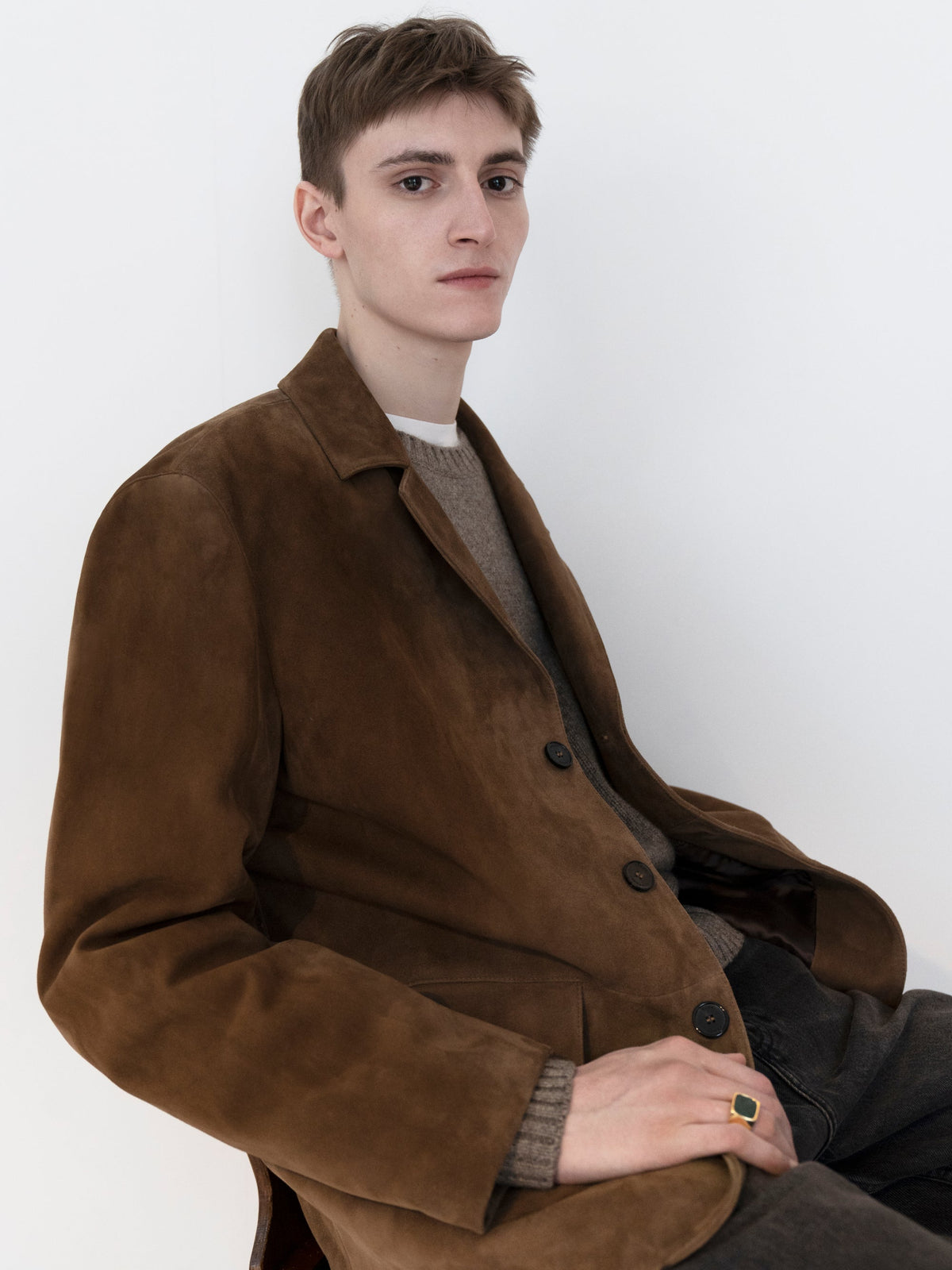 SUEDE BLAZERCARAMEL