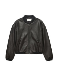 LEATHER BOMBERBLACK