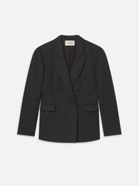 PINSTRIPE WOOL BLAZERDARK GREY