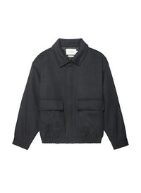 WOOL CASHMERE BLOUSONBLACK