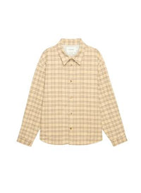 WOOLEN PLAID OVERSHIRTBEIGE MULTI