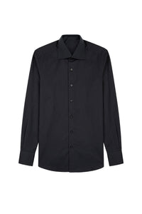 Chemise à carreaux ton sur ton - Noir