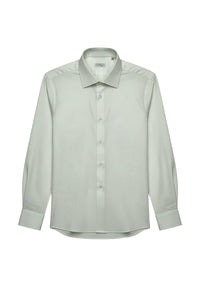 Chemise à motif géométrique en soie - White