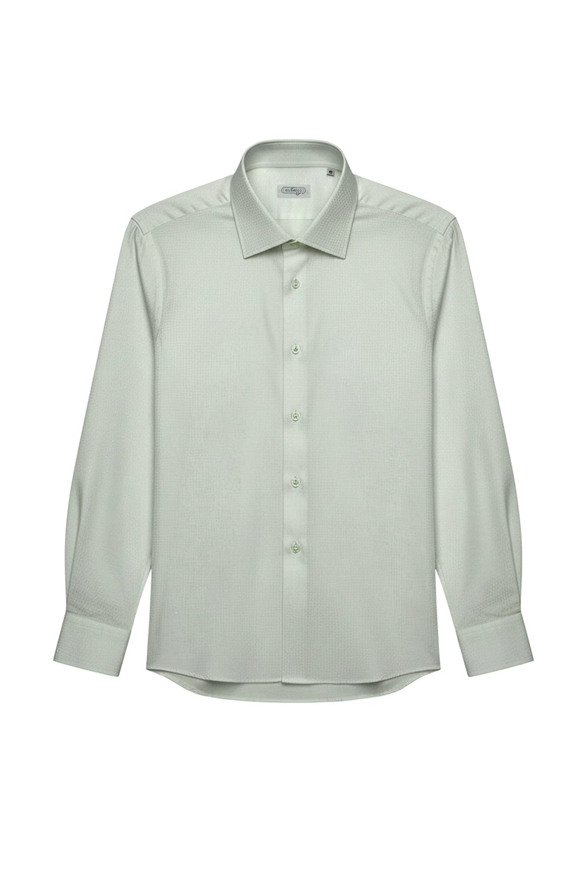 Chemise à motif géométrique en soie - White