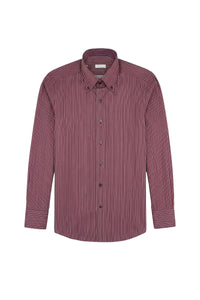 Long-sleeved striped shirt - Bordeaux