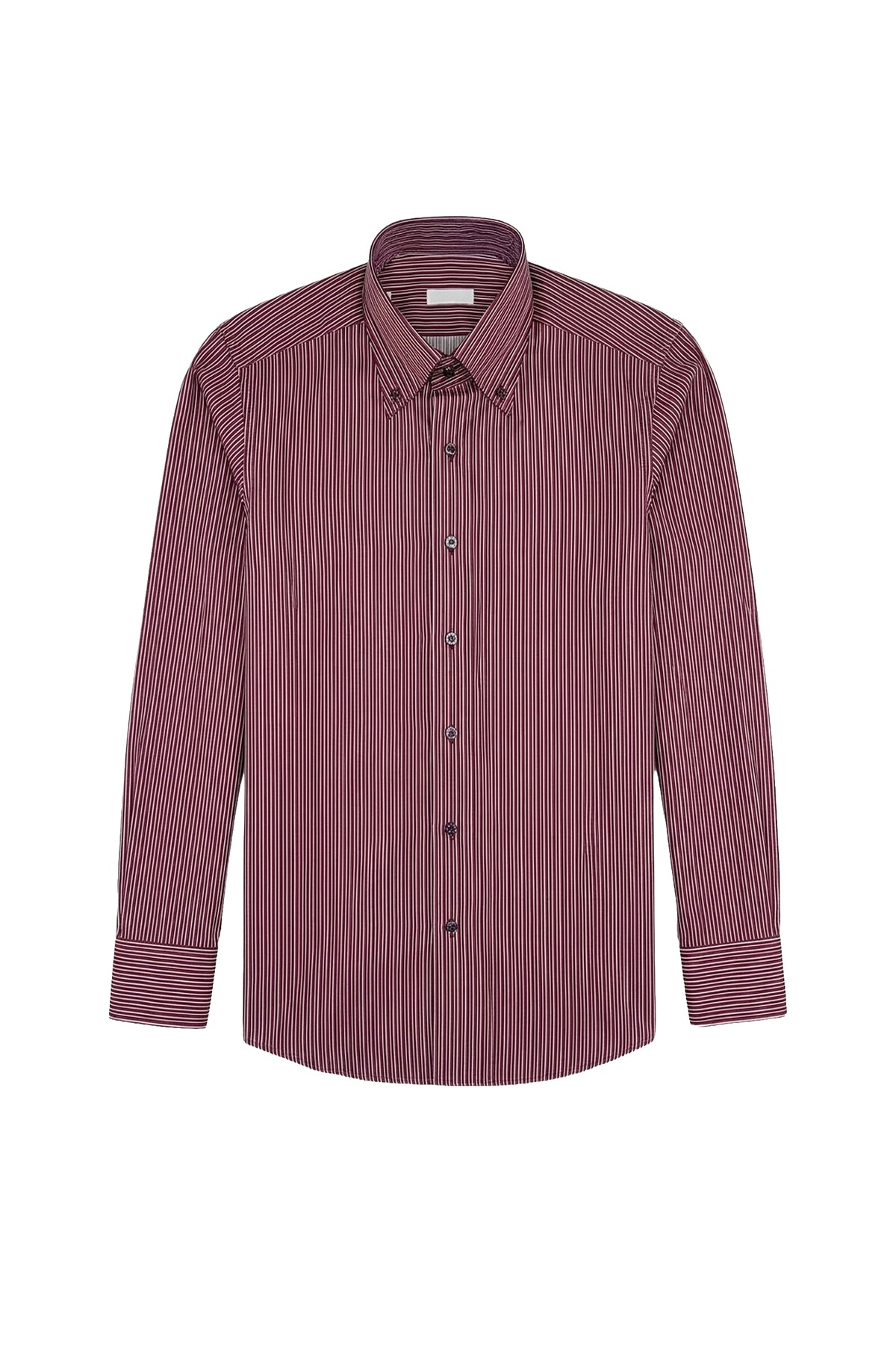 Long-sleeved striped shirt - Bordeaux