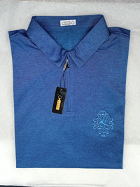 Polo zippé à broderie - No color