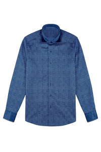Chemise à col constrasté en soie - No color