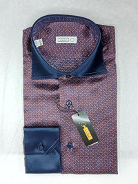 Chemise à col et poignets constrastés en soie - No color