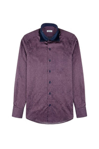 Chemise à col et poignets constrastés en soie - No color