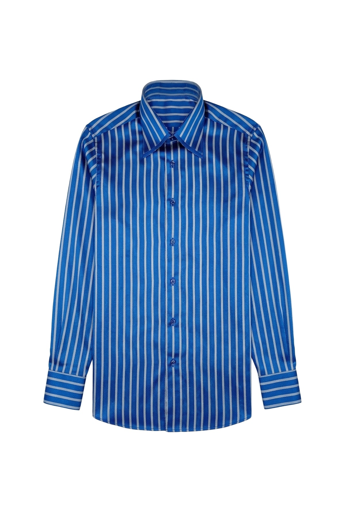 Chemise à lignes contrastées en soie - No color