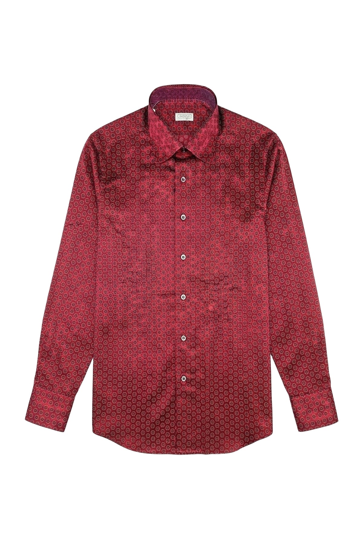 Chemise à motifs rond en soie - No color