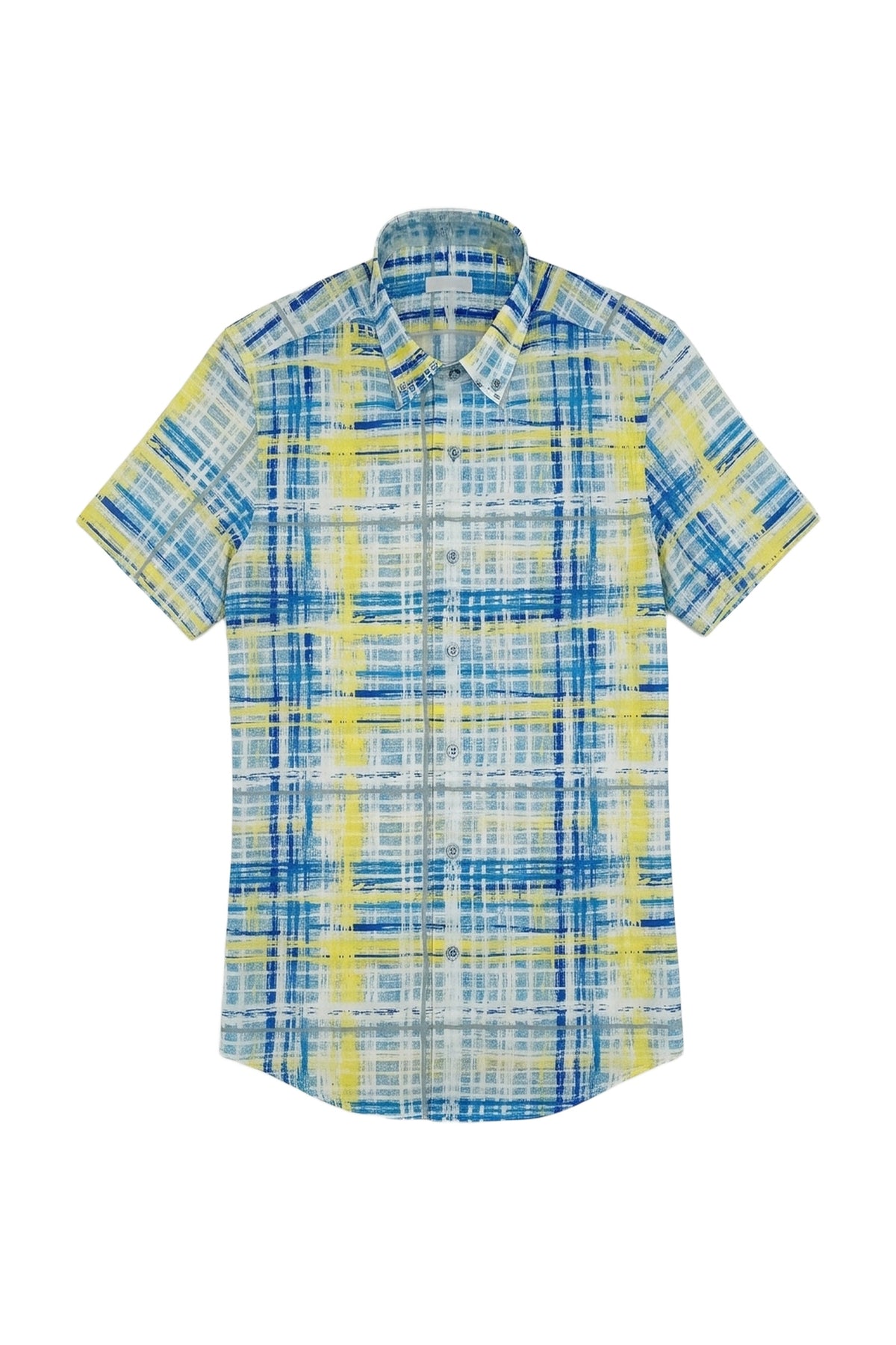 Chemise à lignes contrastées en lin - No color