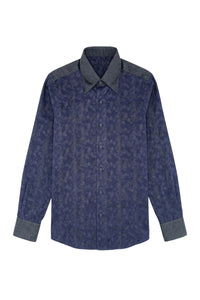 Chemise à col et épaules contrastées - No color