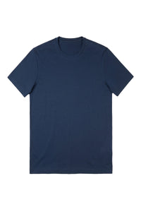 Short-sleeved T-shirt with a round neck - Blue