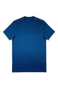 T-shirt manches courtes et col rond - Bleu