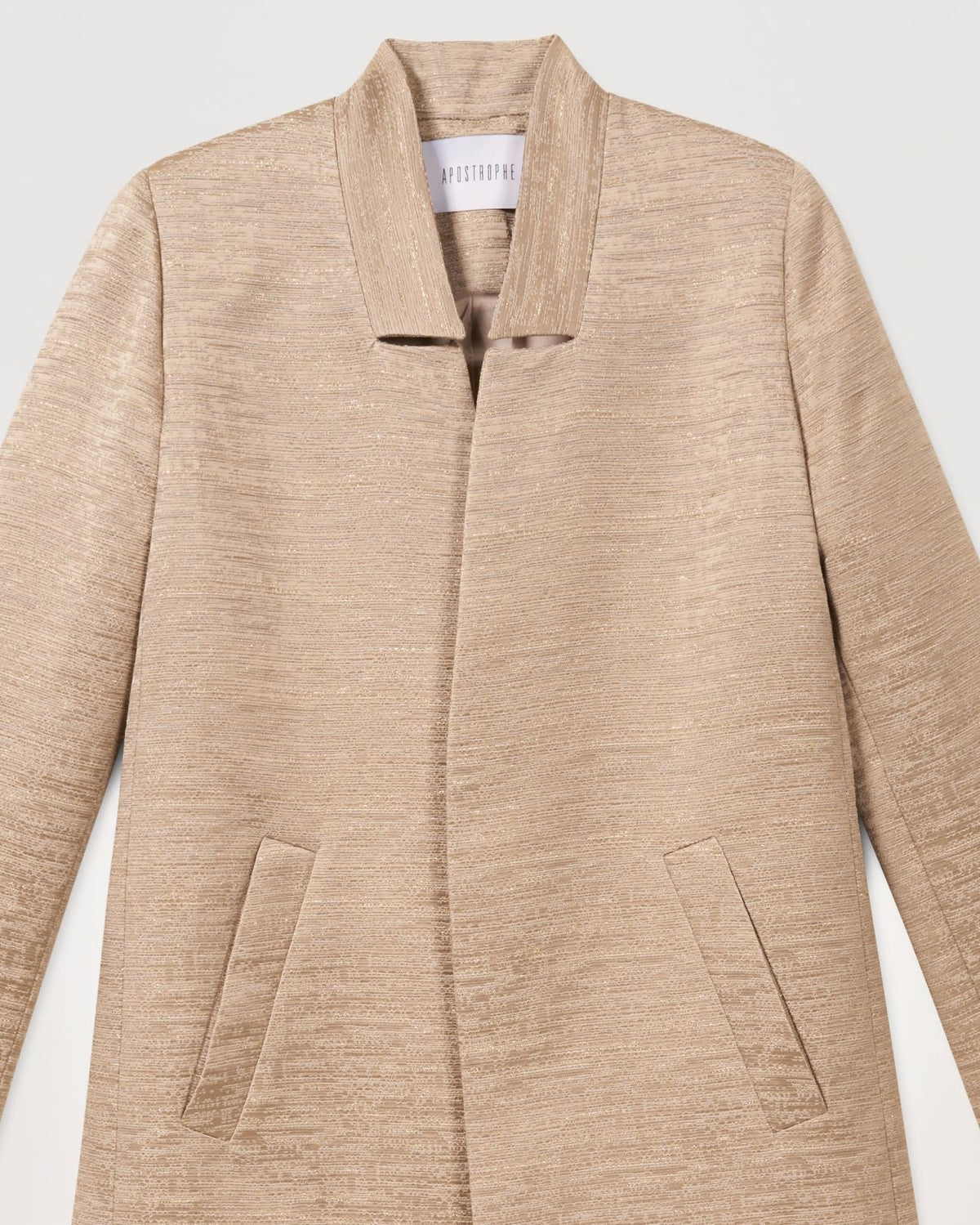 Manteau broche dore - Beige Moyen