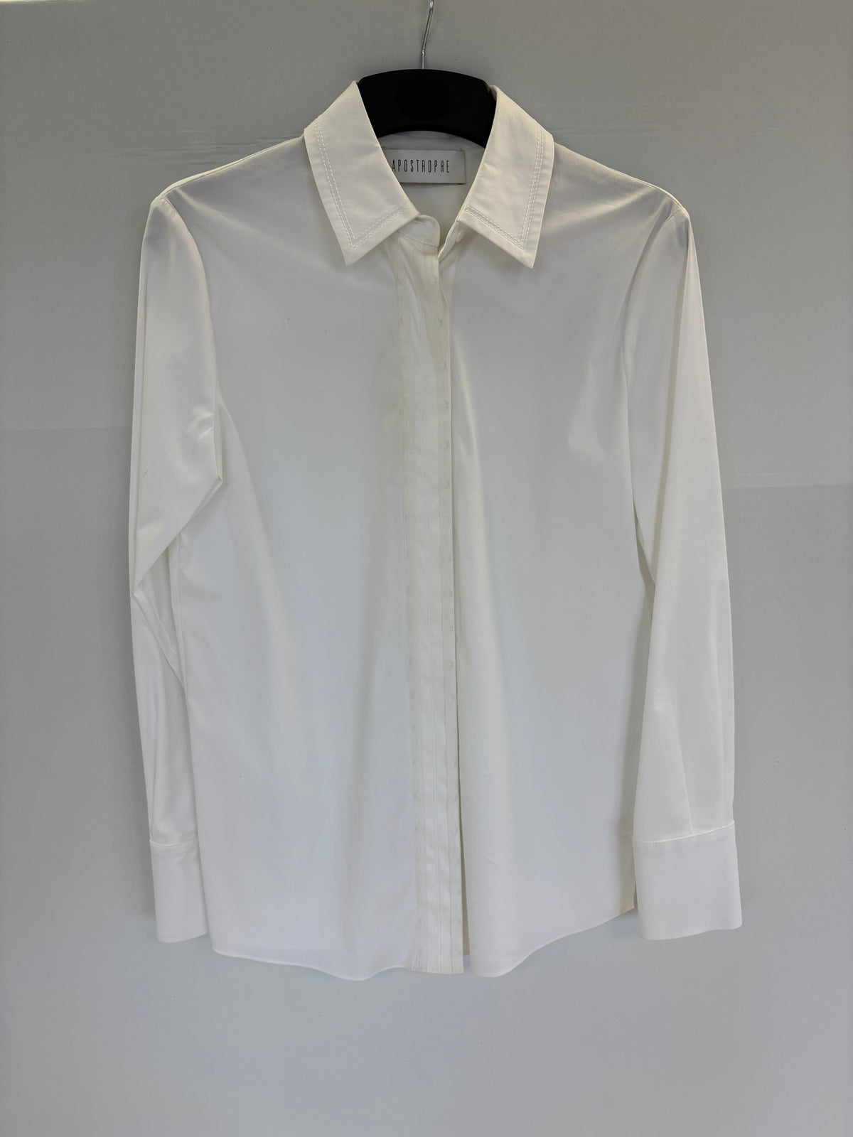Chemise popeline avec galon - Blanc Optique
