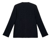 Veste longue tweed - Marine