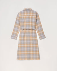 Robe carreaux ml ceinture - Gris Moyen