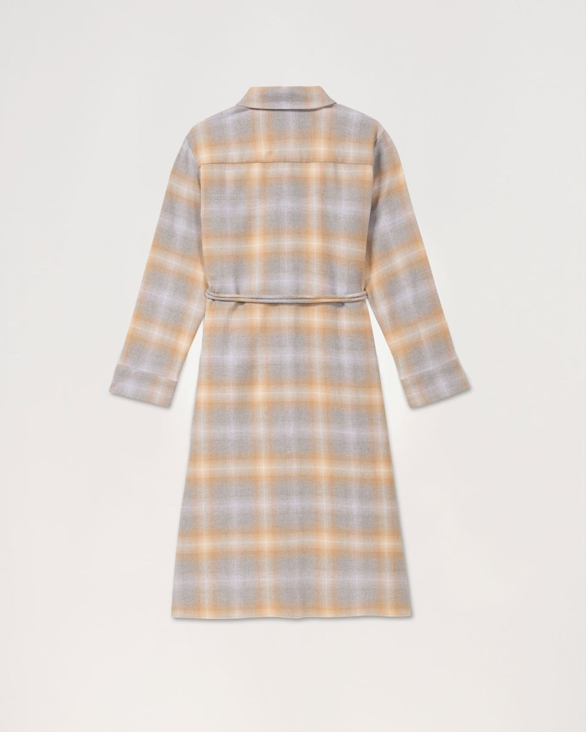 Robe carreaux ml ceinture - Gris Moyen