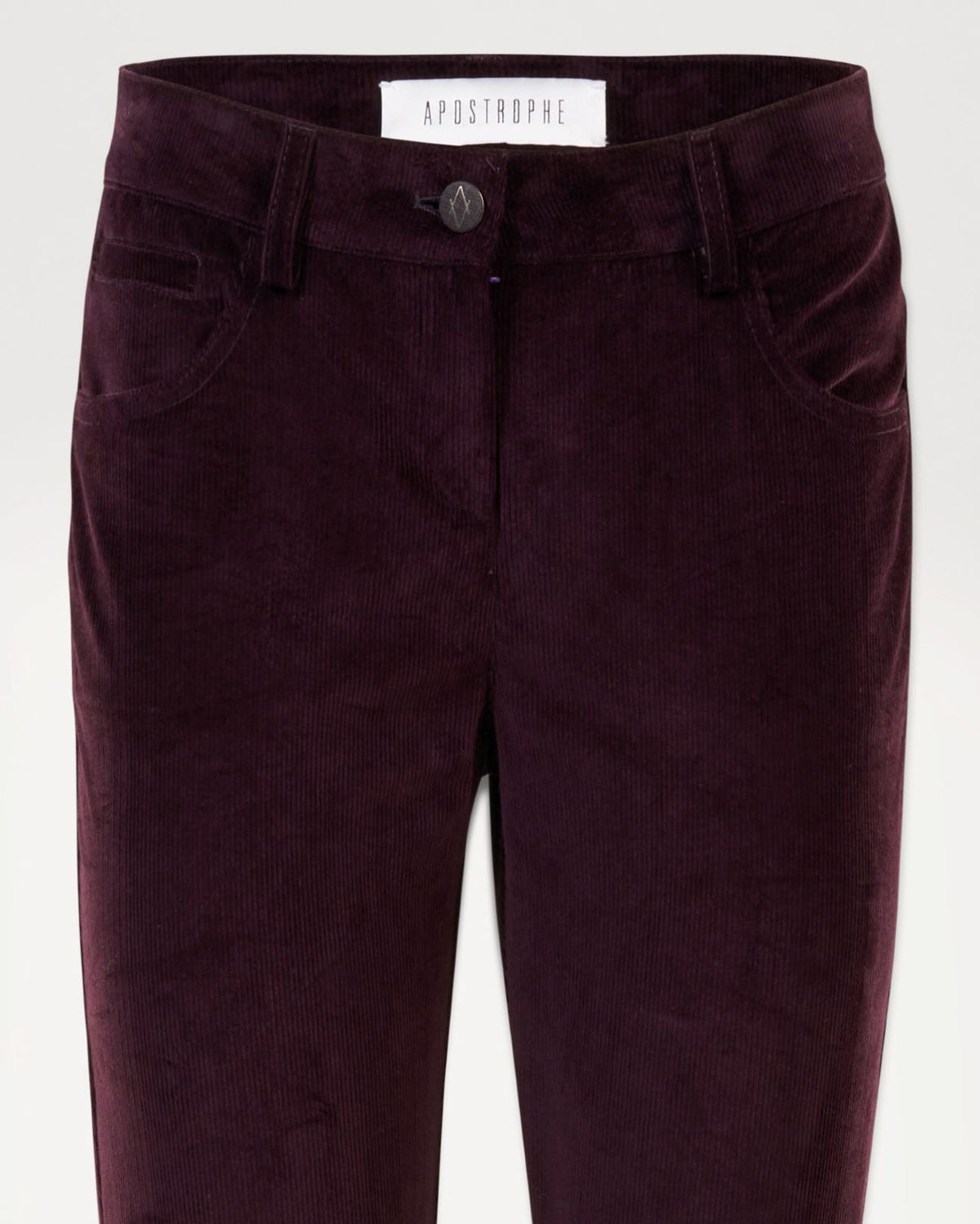 Pantalon velours cotele - Grenat