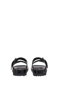 Mules Moon à boucles en cuir - Black