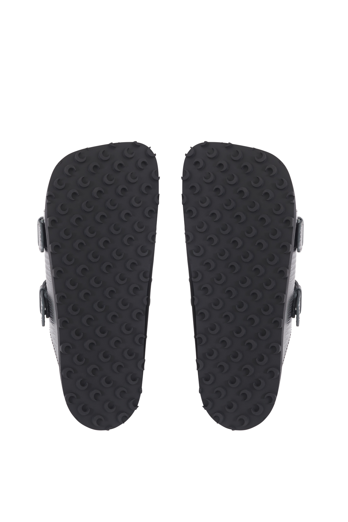 Mules à boucles en cuir - Anthracite