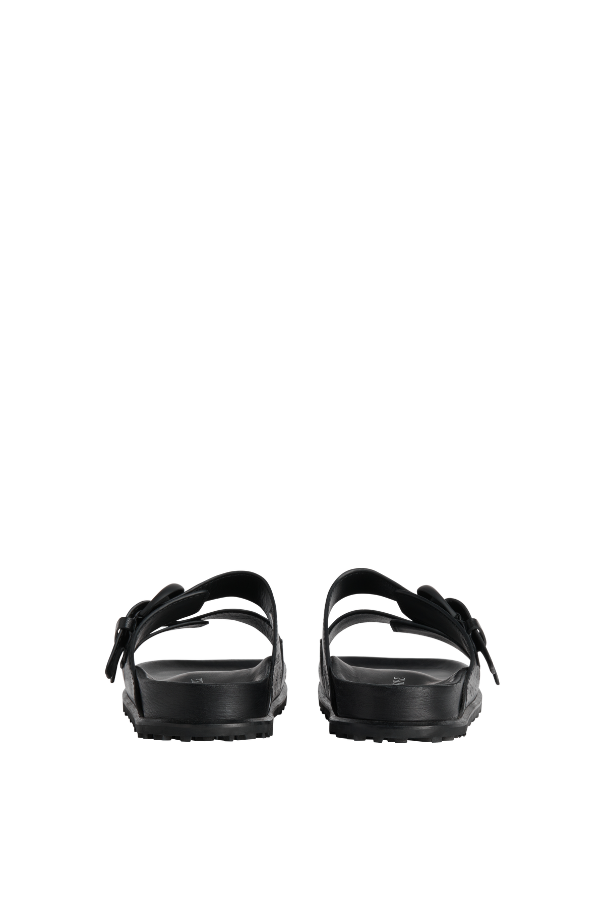 Sandales MS Ground en cuir embossé - Black