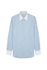 Chemise à col et poignets contrastés - No color