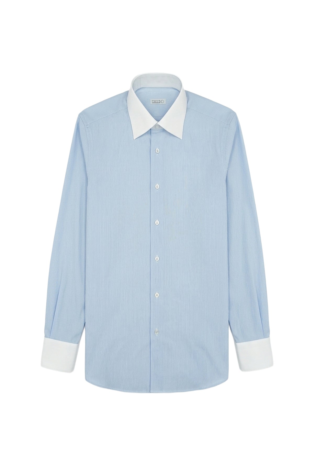Chemise à col et poignets contrastés - No color
