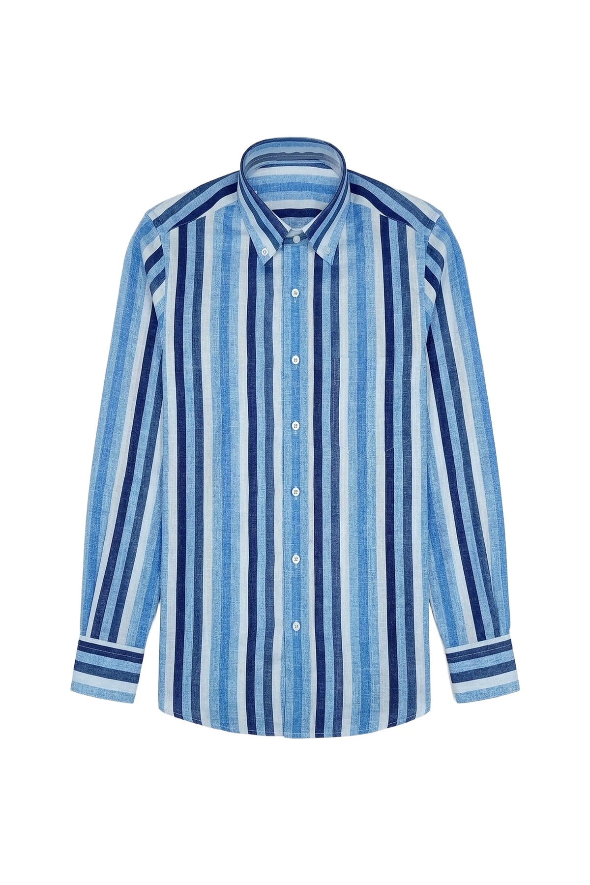Chemise à rayures larges en lin - No color