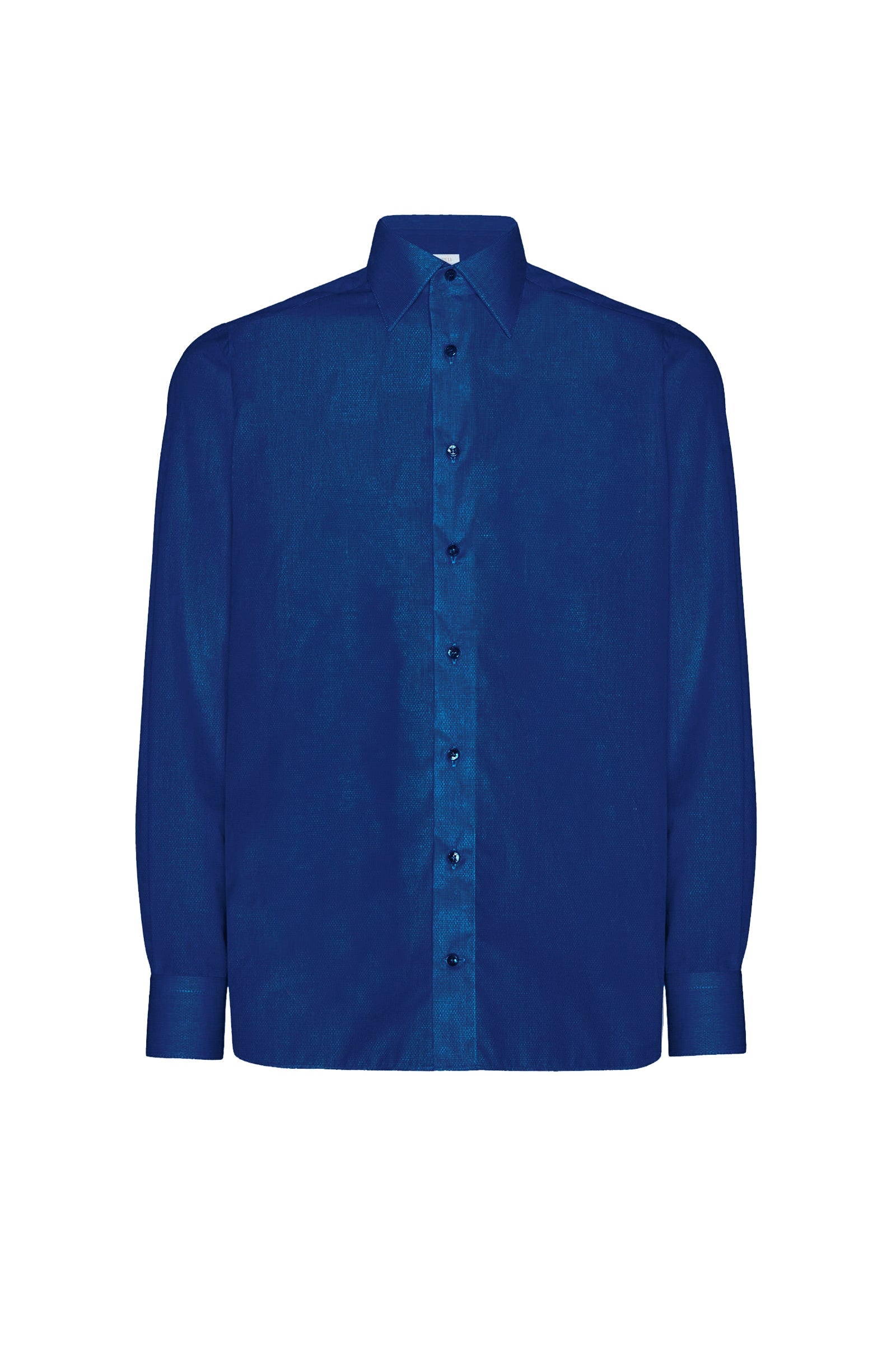 Chemise à manches longues et col structuré - Dark Navy