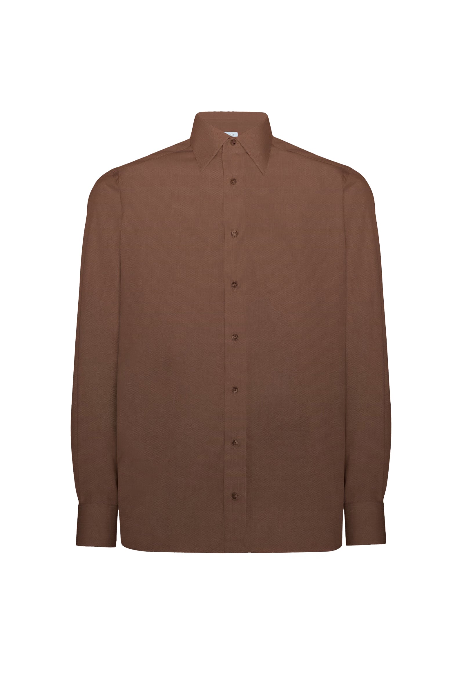 Chemise à micro-motif texturé - Brown