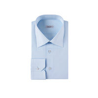 Chemise à col évasé structuré - Bleu