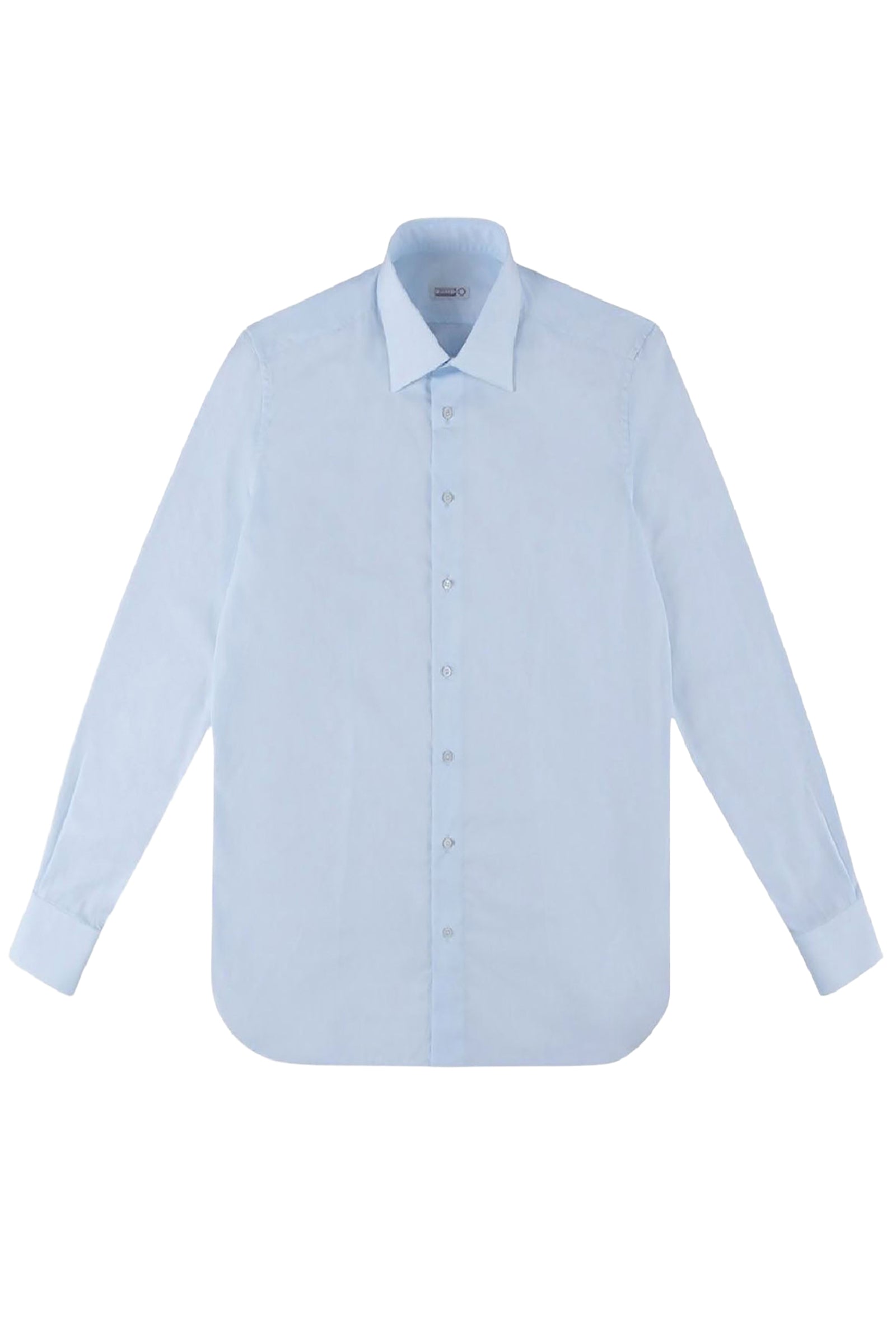 Chemise à col évasé structuré - Bleu