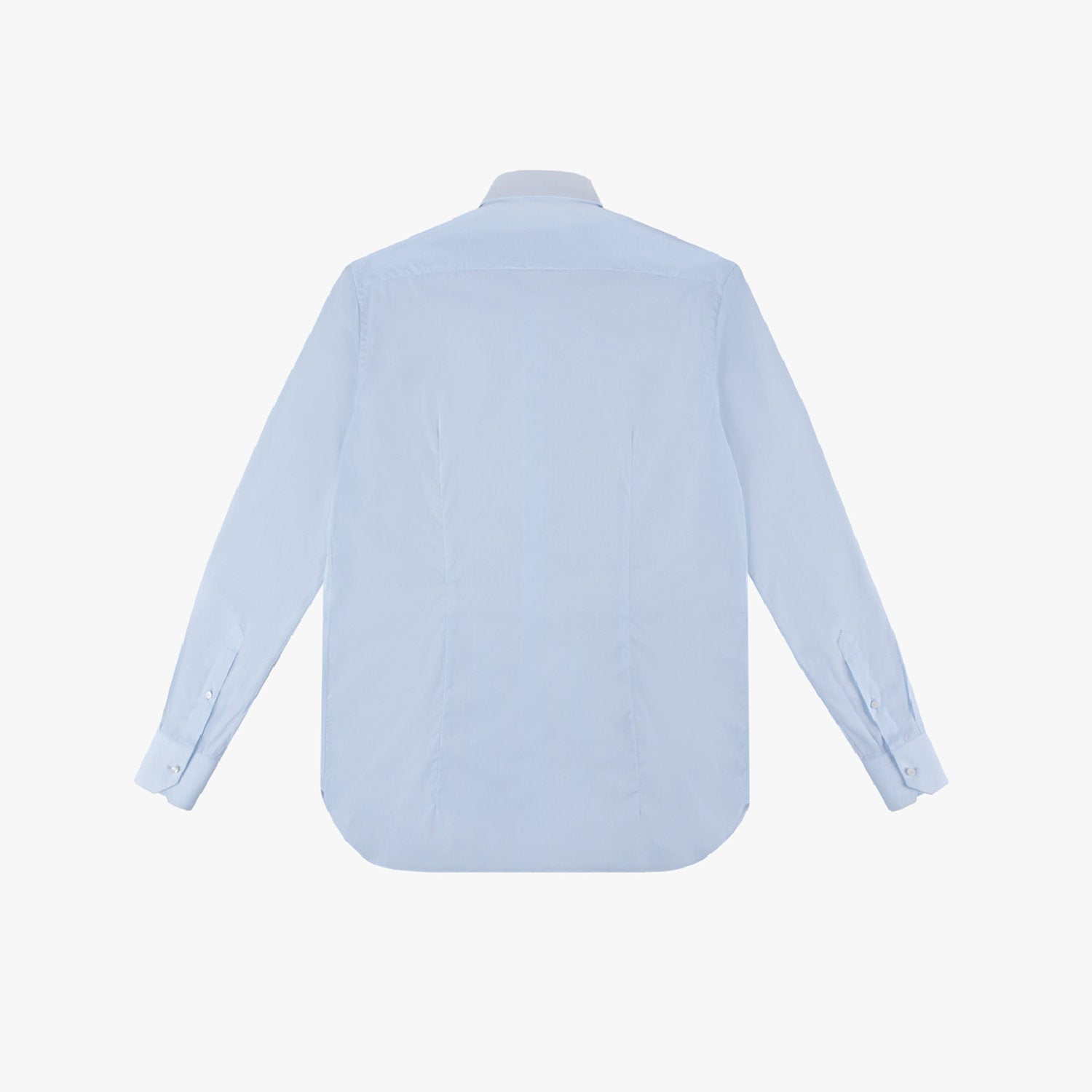 Chemise à col évasé structuré - Bleu