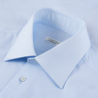 Chemise à col évasé structuré - Bleu
