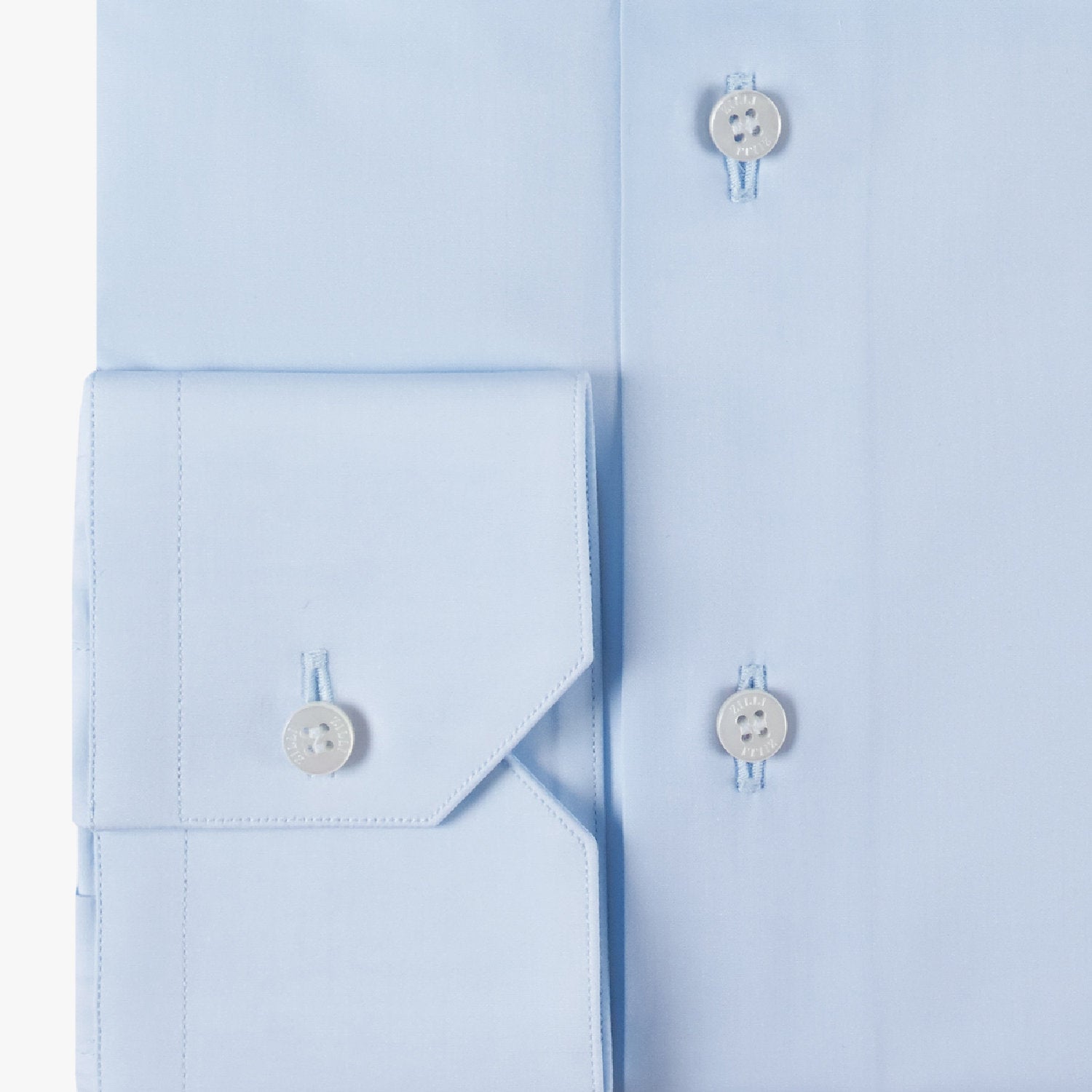 Chemise à col évasé structuré - Bleu