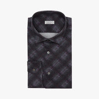 Chemise à motif écossais - Noir & Bordeaux