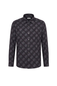 Chemise à motif écossais - Noir & Bordeaux