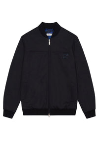 Bomber à broderie en laine - Dark Navy