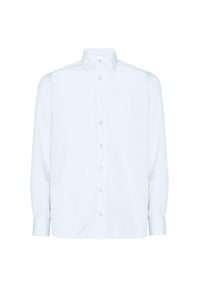 Chemise à motif géométrique en soie mélangée - Blanc