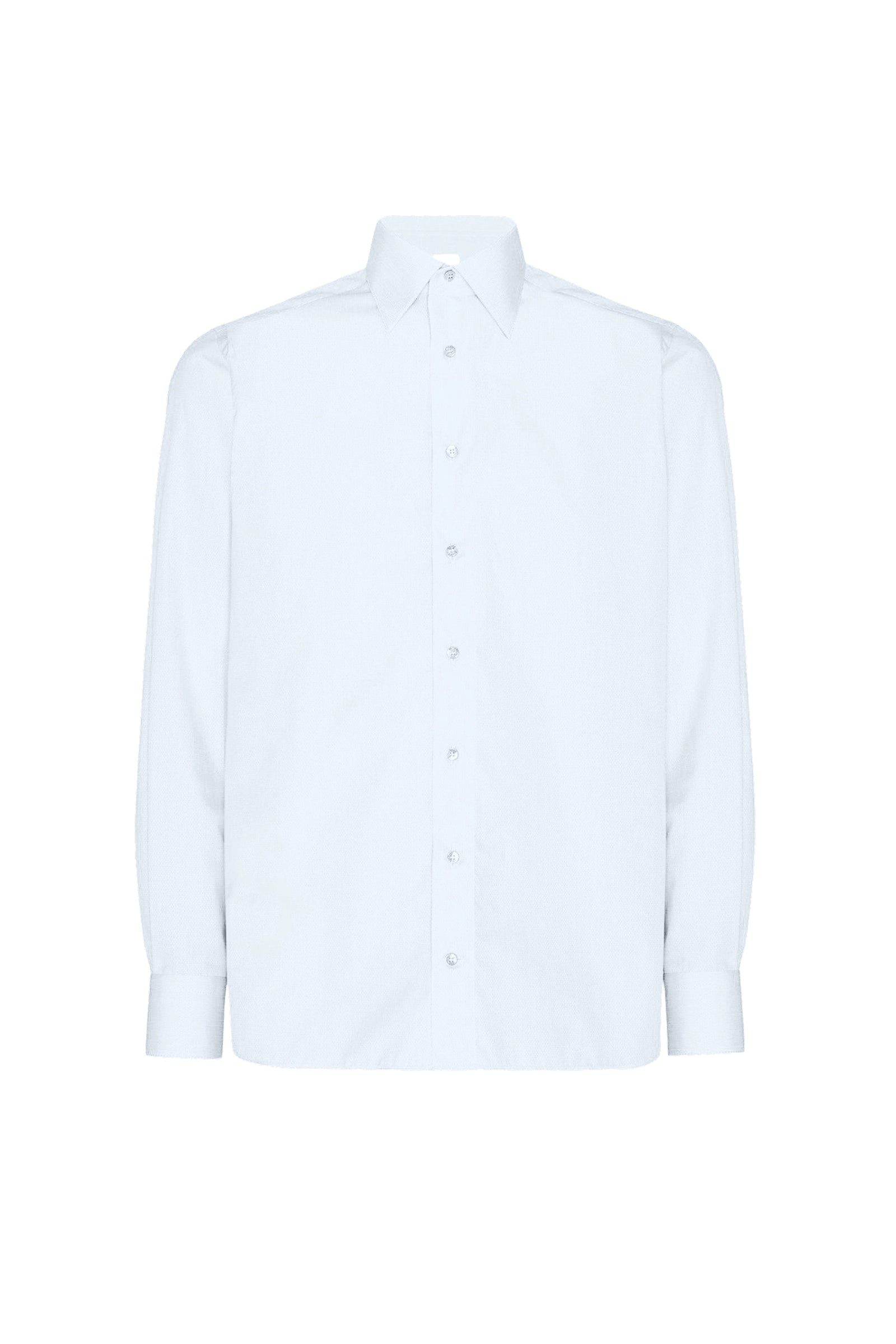 Chemise à motif géométrique en soie mélangée - Blanc