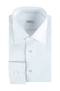 Chemise à motif géométrique en soie mélangée - Blanc