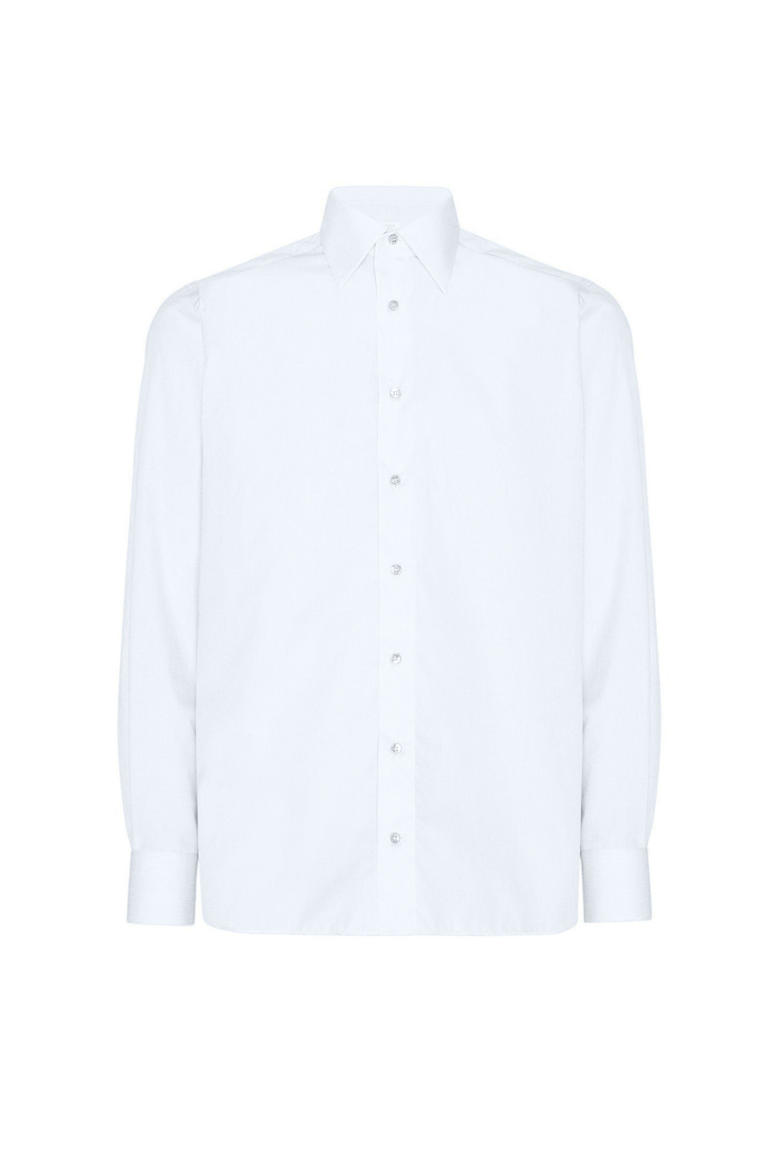 Chemise à boutons gravés - White