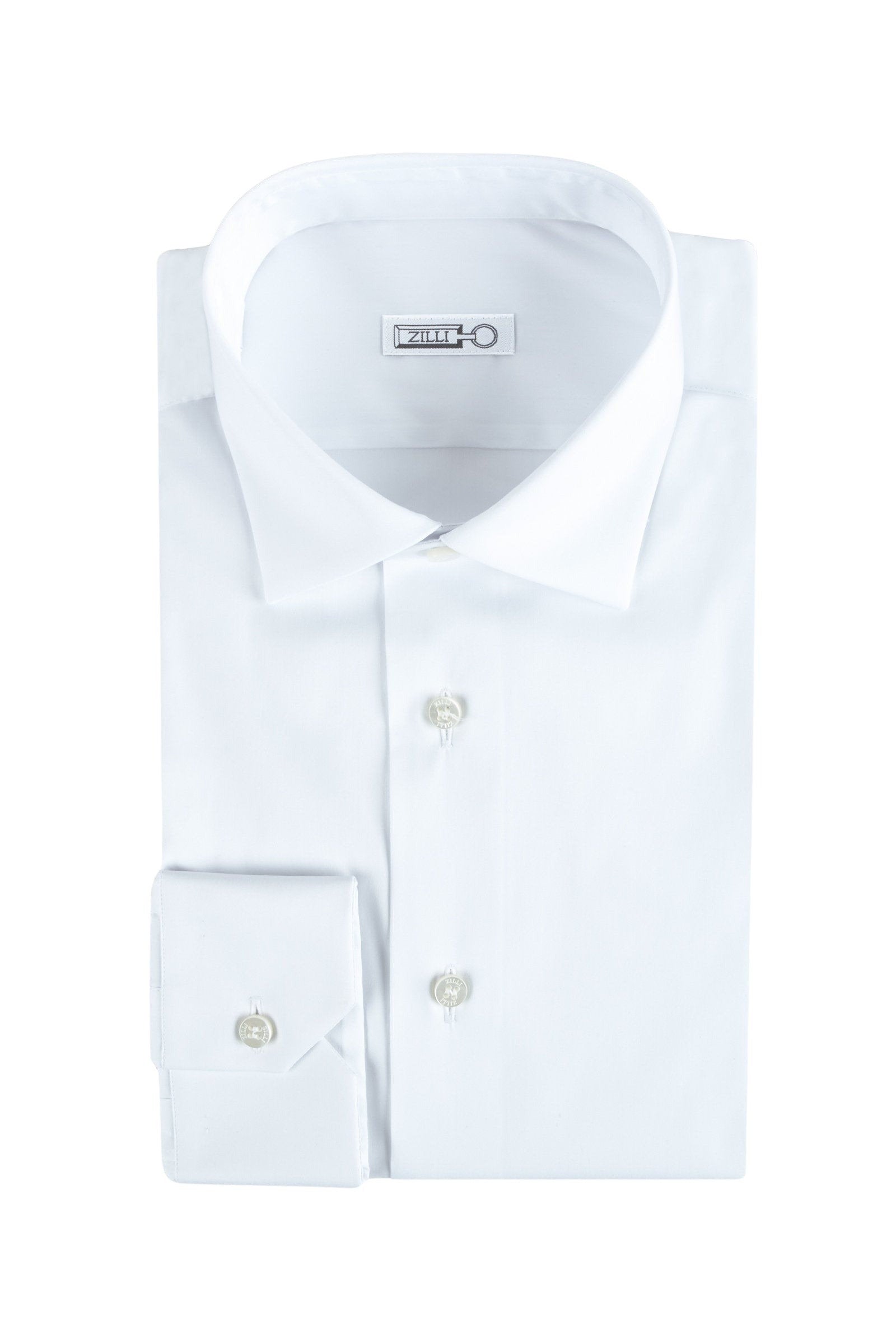 Chemise à boutons gravés - White