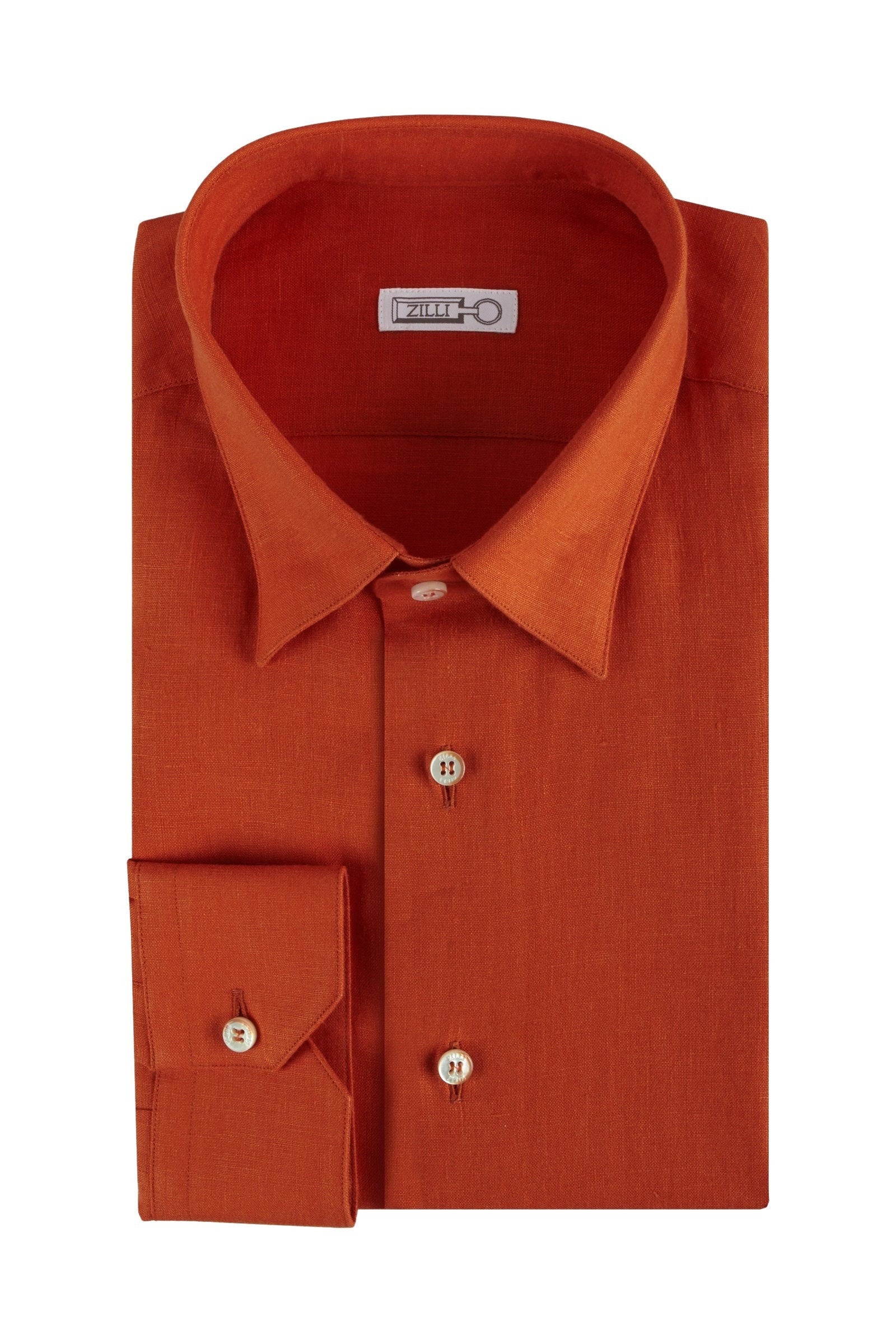Chemise à texture tissée en lin - Red