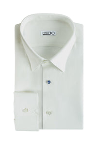 Chemise à tissage texturé en lin - White